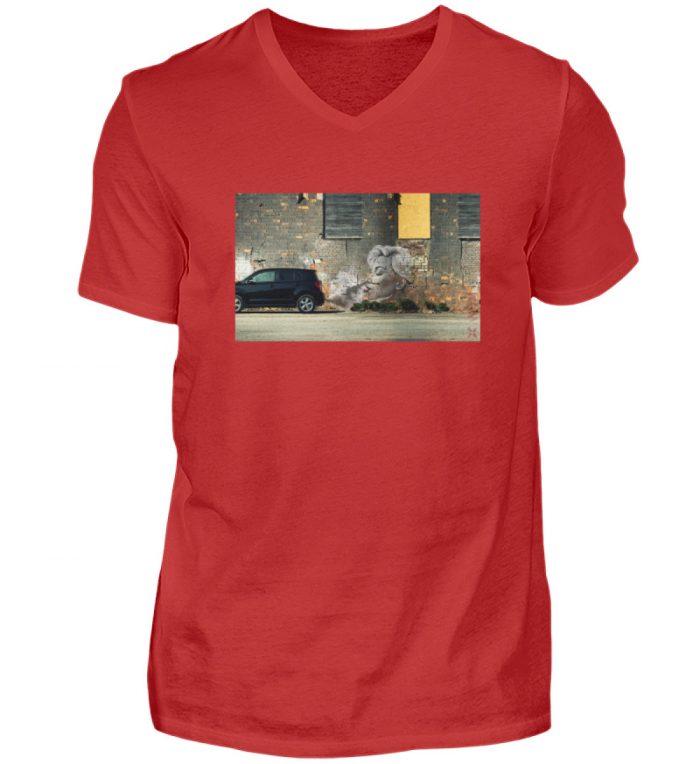 STÄUBCHENS FINEST | Shirt gegen Feinstaub - Herren V-Neck Shirt-4