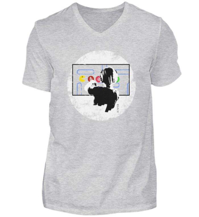 ENERGIEWENDE-GAME | Shirt zum Kampf der Erzeuger - Herren V-Neck Shirt-236