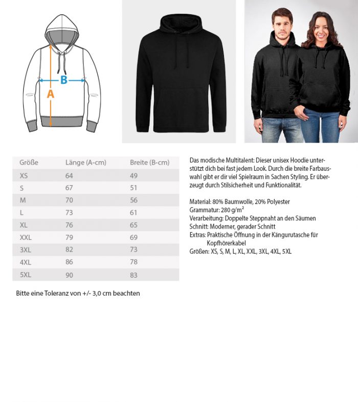 NO IT PROJEKT | KIM X Hoodie   - Unisex Kapuzenpullover Hoodie – Bild 23