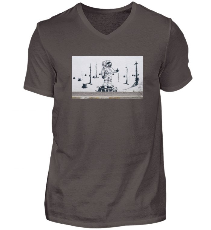 MARS ON EARTH | Shirt für die Erde - Herren V-Neck Shirt-2618