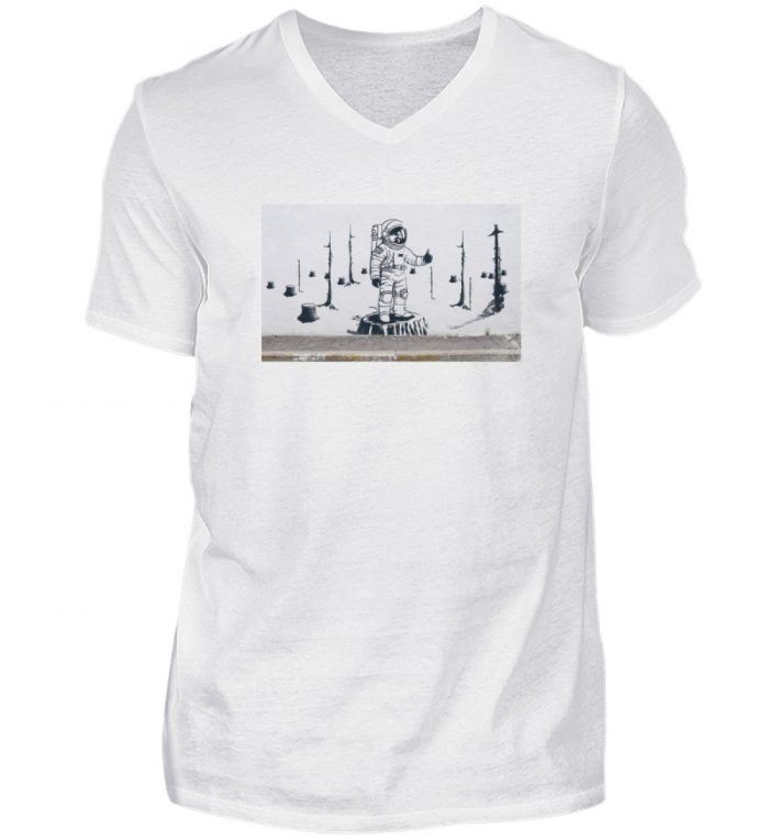 MARS ON EARTH | Shirt für die Erde - Herren V-Neck Shirt-3