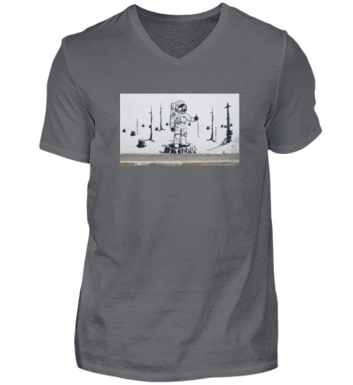 MARS ON EARTH | Shirt für die Erde - Herren V-Neck Shirt-70