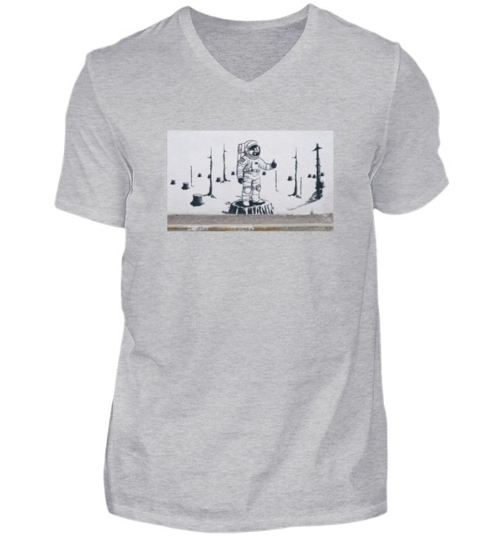 MARS ON EARTH | Shirt für die Erde - Herren V-Neck Shirt-17