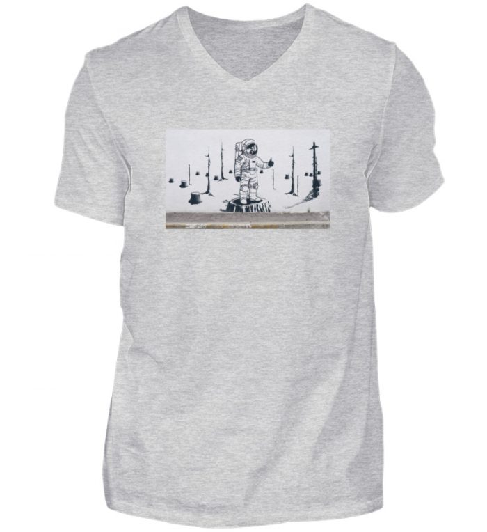 MARS ON EARTH | Shirt für die Erde - Herren V-Neck Shirt-236
