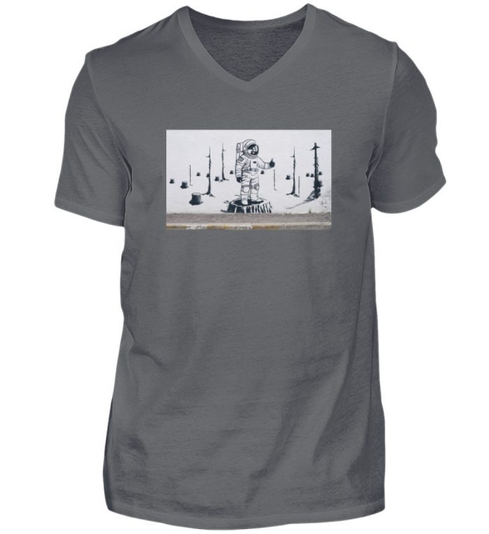 MARS ON EARTH | Shirt für die Erde - Herren V-Neck Shirt-70