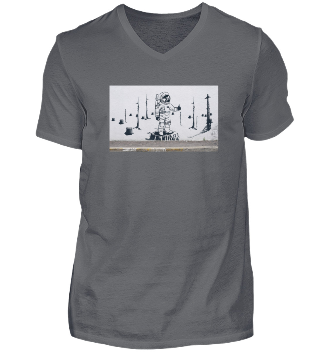 MARS ON EARTH | Shirt für die Erde - Herren V-Neck Shirt-70