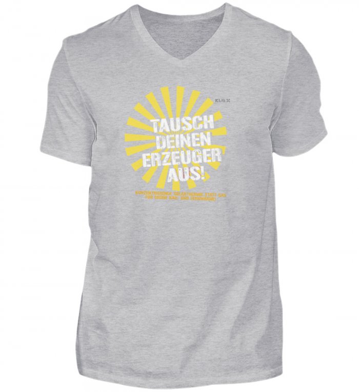TAUSCH DEINEN ERZEUGER | KIM X Herren V-Neck Shirt - Herren V-Neck Shirt-17