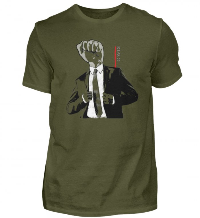 BUSINESS FIGHTER | KIM X Herren Shirt V-Neck  - Herren Shirt – Bild 2